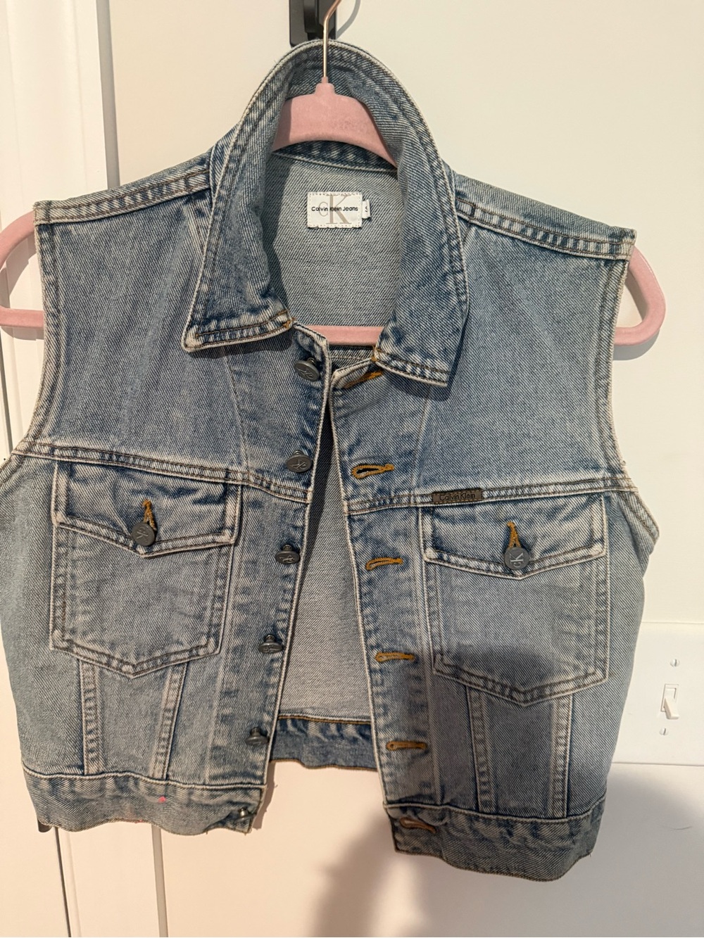 Vintage Calvin Klein Jeans Light Blue Denim Vest